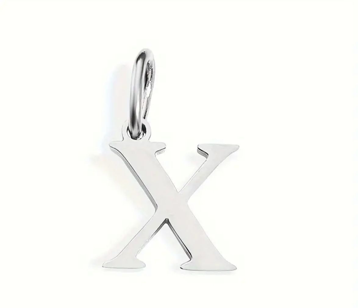 Personalized Initial Necklace - Elegant Letter Pendant in Silver