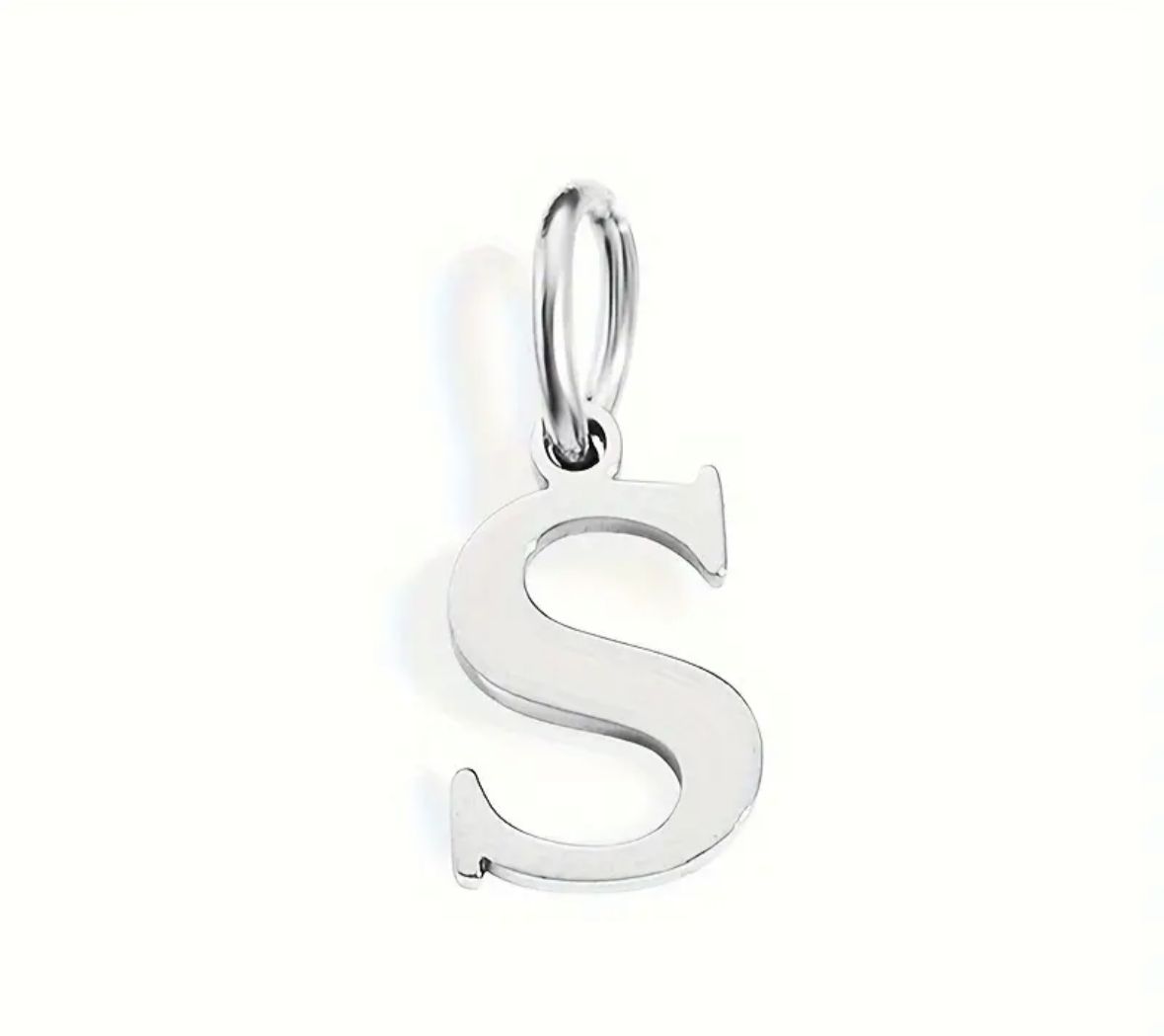 Personalized Initial Necklace - Elegant Letter Pendant in Silver