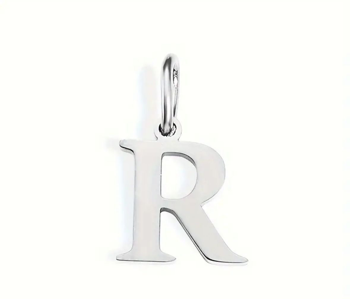 Personalized Initial Necklace - Elegant Letter Pendant in Silver