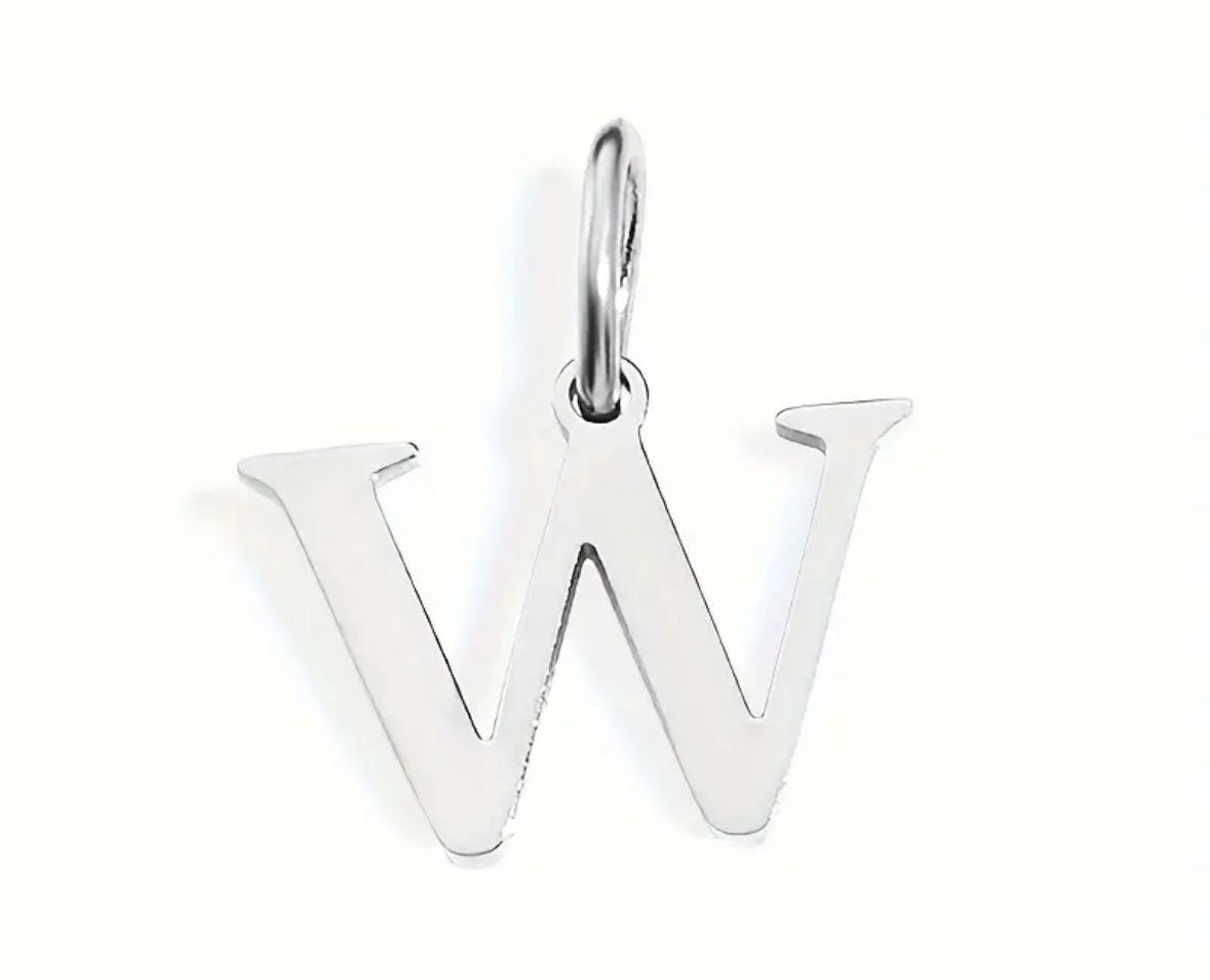 Personalized Initial Necklace - Elegant Letter Pendant in Silver