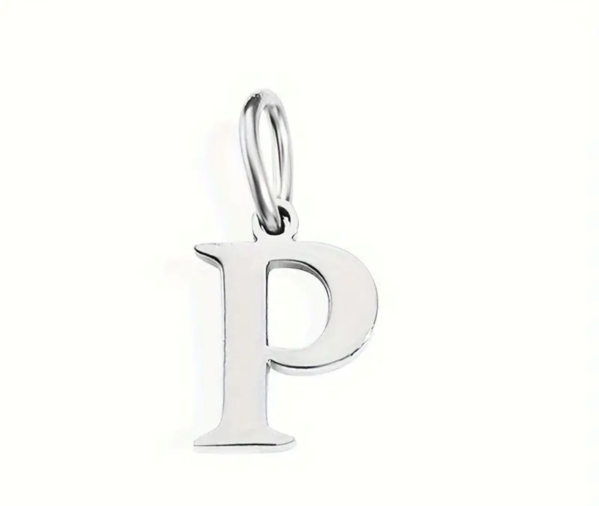 Personalized Initial Necklace - Elegant Letter Pendant in Silver