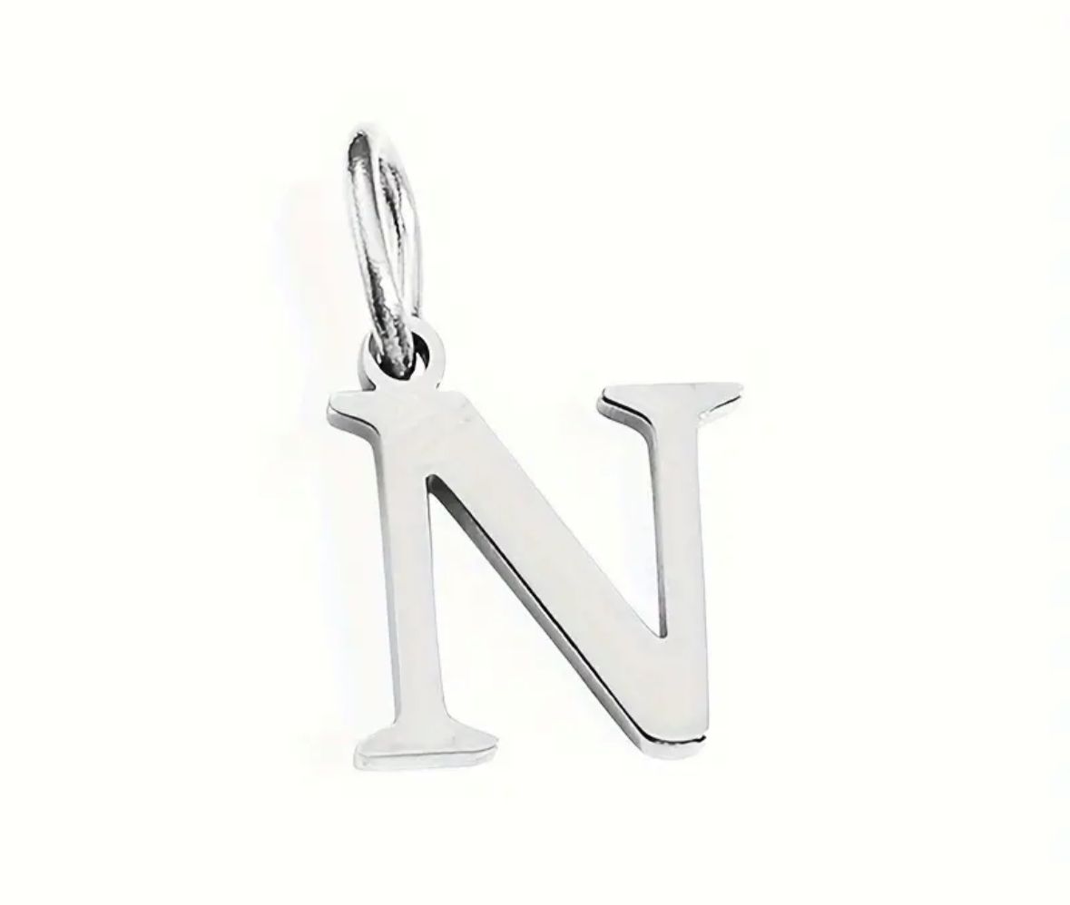 Personalized Initial Necklace - Elegant Letter Pendant in Silver