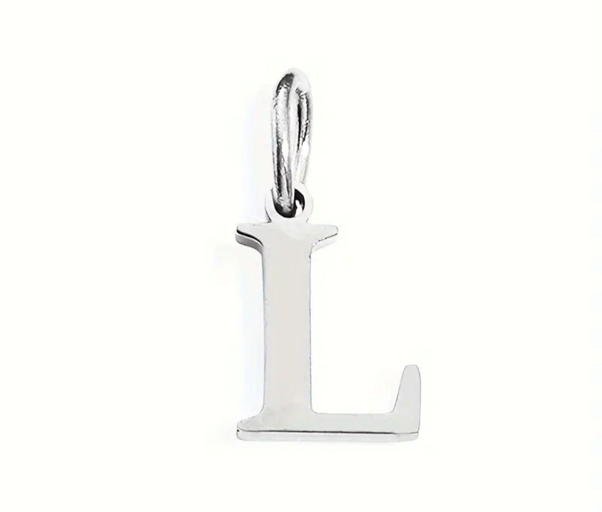 Personalized Initial Necklace - Elegant Letter Pendant in Silver