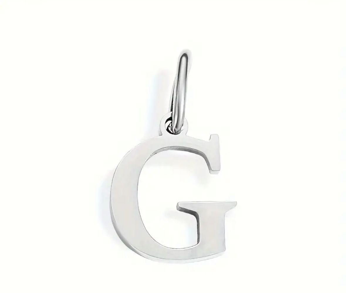 Personalized Initial Necklace - Elegant Letter Pendant in Silver