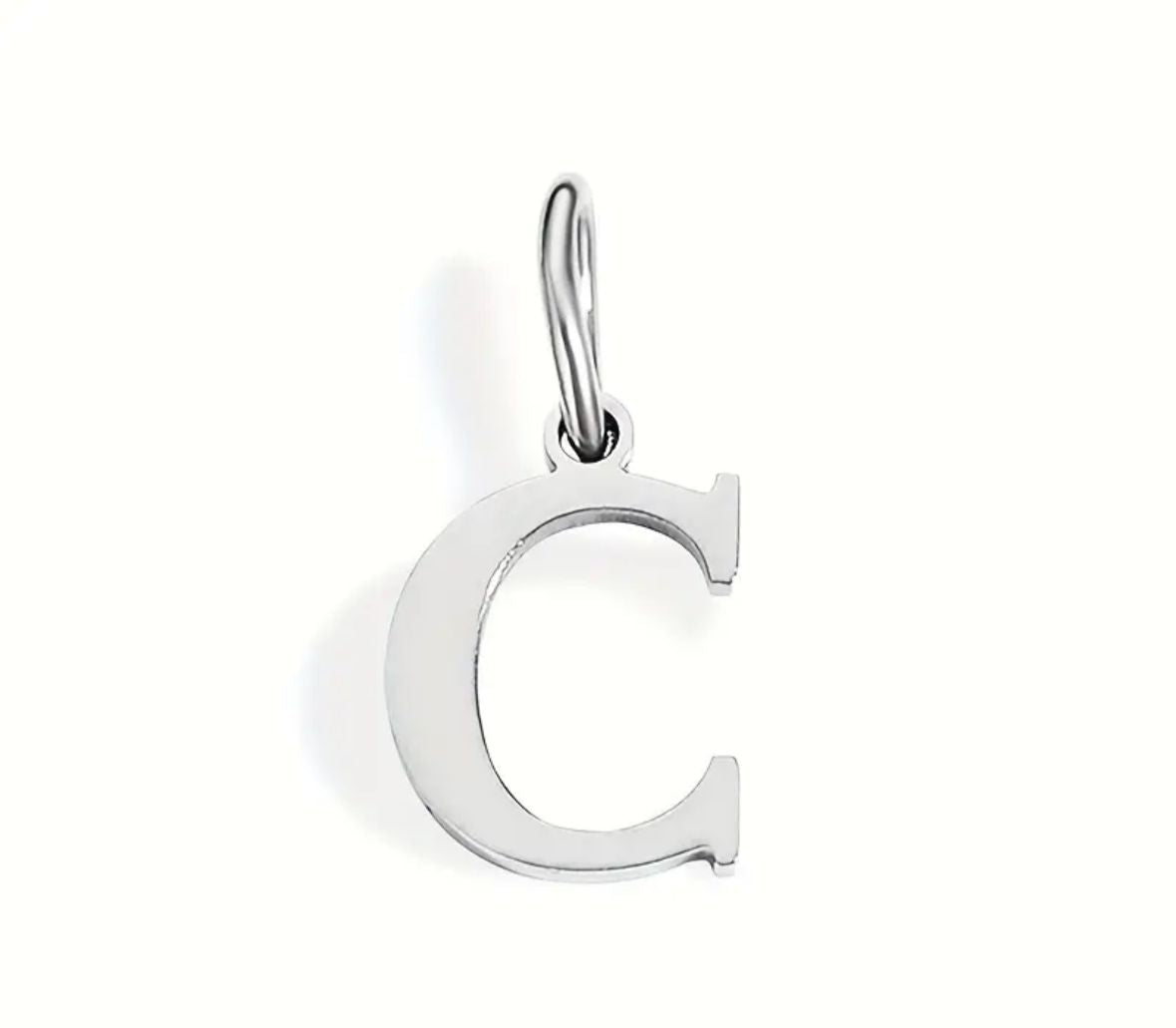 Personalized Initial Necklace - Elegant Letter Pendant in Silver