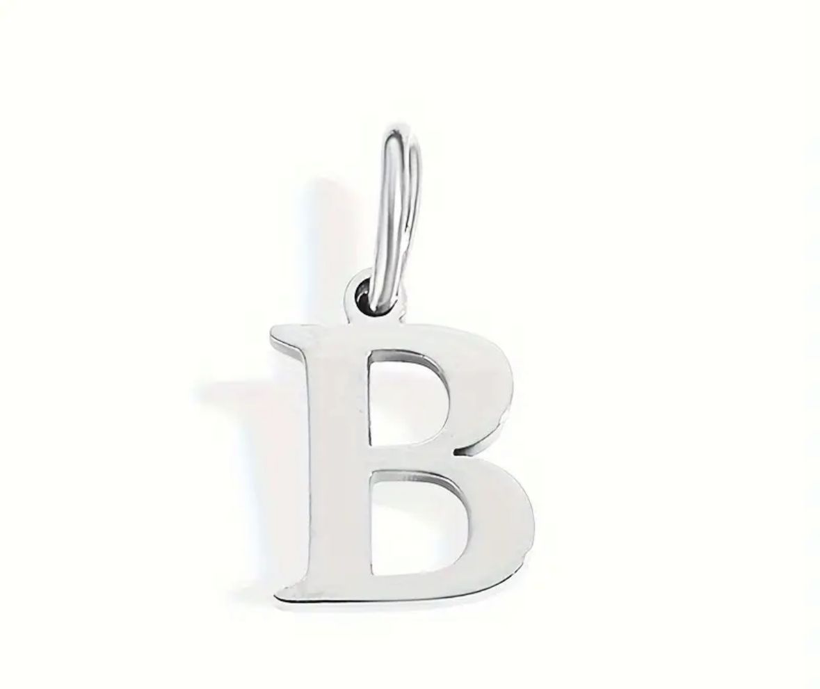 Personalized Initial Necklace - Elegant Letter Pendant in Silver